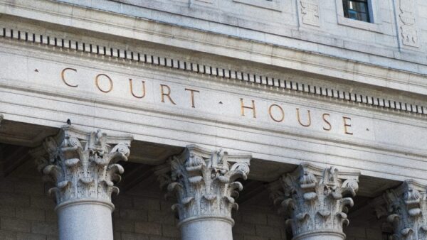 The words Court House outside the Supreme Court