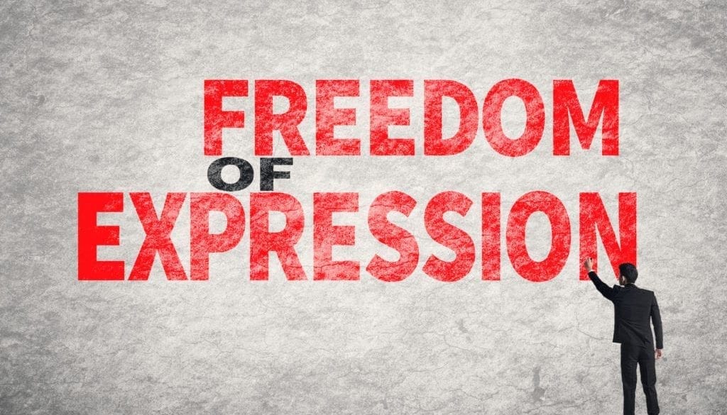 text on wall, Freedom of Expression