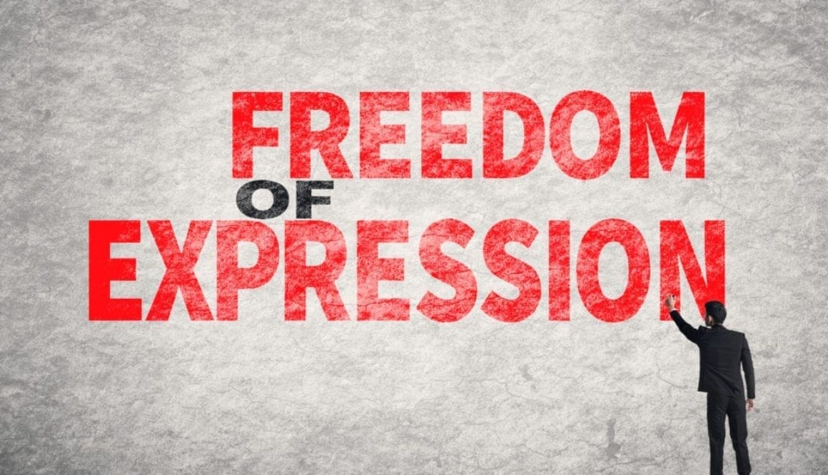 text on wall, Freedom of Expression