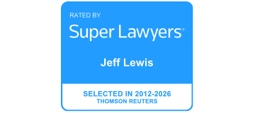 Jeff Lewis Law - CA Defamation Defense Lawyer - Super Lawyers badge